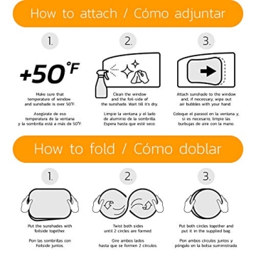 CARAMAZ Car Window Shade for Baby with Certified UV-Protection 2 Pack - 20"x12"