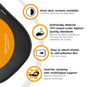 CARAMAZ Car Window Shade for Baby with Certified UV-Protection 2 Pack - 20"x12"