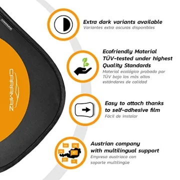 CARAMAZ Car Window Shade for Baby with Certified UV-Protection 2 Pack - 20"x12"