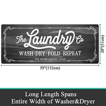 Pauwer Farmhouse Rug 20"X59" Non Slip Laundry Area Rugs and Mats for Laundry Room Decor Washable Run...