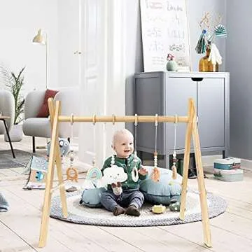 Golener Wooden Baby Play Gym Safe & Stylish Activity Center