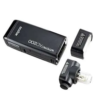 Godox AD200 200Ws 2.4G TTL Speedlite Flash Strobe 1/8000 HSS Monolight, 2900mAh Lithium Battery with BD-07 Barn Door & Honeycomb Grid and 4 Color Gel Filters