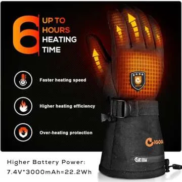 Heated Gloves with Rechargeable Battery for Winter Comfort
