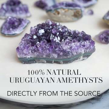 DEEP PURPLE PROJECT Amethyst Rock Crystal 0.5 to 1.0 Lb - Raw Clusters from Uruguay Quartz Geode (250 grams to 500 grams)