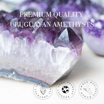 DEEP PURPLE PROJECT Amethyst Rock Crystal 0.5 to 1.0 Lb - Raw Clusters from Uruguay Quartz Geode (250 grams to 500 grams)