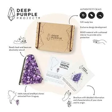 DEEP PURPLE PROJECT Amethyst Rock Crystal 0.5 to 1.0 Lb - Raw Clusters from Uruguay Quartz Geode (250 grams to 500 grams)