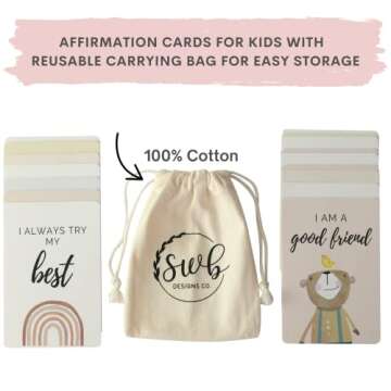 30 Pcs Inspirational Cards for Kids | Positive Affirmations for Kids | Motivational Cards for Students with Inspiring Words | Positive Affirmation Cards and Book for Kids | Mindful Affirmation Cards