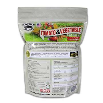 Tomato & Vegetable Organic Fertilizer with MYKOS Mycorrhizae, 2.2 lb