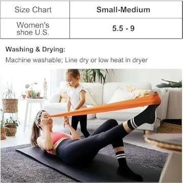 Pilates Socks with Grips for Women, Non-Slip Yoga Athletic Socks for Barre Ballet Barefoot Workout Hospital, 4 Pairs,S-M