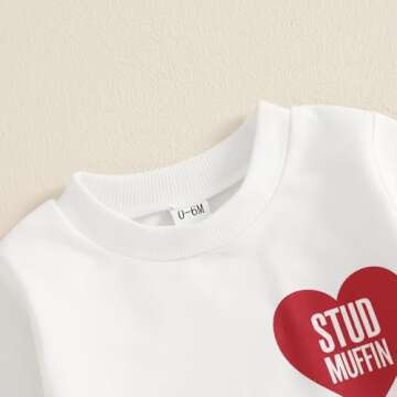 Adorable Infant Baby Boy Valentines Day Outfit Set