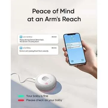 eufy Security Baby Smart Sock Baby Monitor with 2.4 GHz Wi-Fi, Track Sleep Patterns, Naps, Heart Rate, 2K Camera, AI Cry Detection, Pan and Tilt, No Monthly Fee