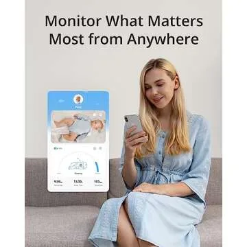 eufy Security Baby Smart Sock Baby Monitor with 2.4 GHz Wi-Fi, Track Sleep Patterns, Naps, Heart Rate, 2K Camera, AI Cry Detection, Pan and Tilt, No Monthly Fee