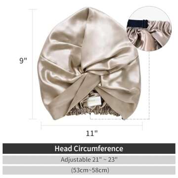 ZIMASILK Luxurious Silk Sleep Cap for Women's Hair Care