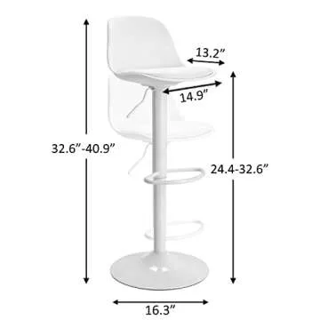 Finnhomy Counter Height Adjustable Bar Stools Set of 2