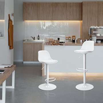 Finnhomy Counter Height Adjustable Bar Stools Set of 2