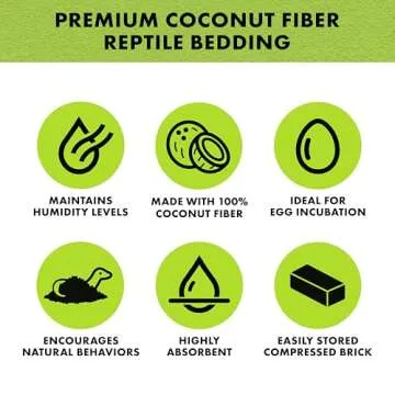 Zilla Coconut Husk Brick, Organic Bedding for Reptiles, Made with 100% Coconut Fiber, Ideal for Tropical Habitats and Egg Incubation