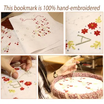 Personalized Hand Embroidered Corner Bookmark for Book Lovers