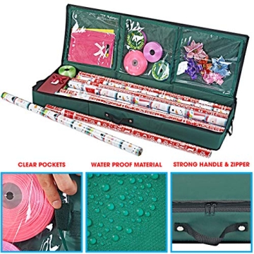 Primode Wrapping Paper Storage Case for Gift Wrap