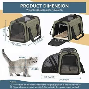 Petsfit Expandable Carrier Soft Sided Pet Travel Carrier