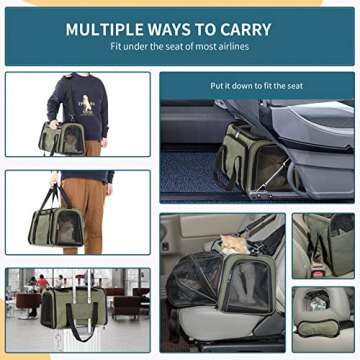 Petsfit Expandable Carrier Soft Sided Pet Travel Carrier