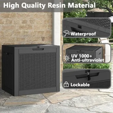 31 Gallon Resin Lockable Outdoor Storage Box