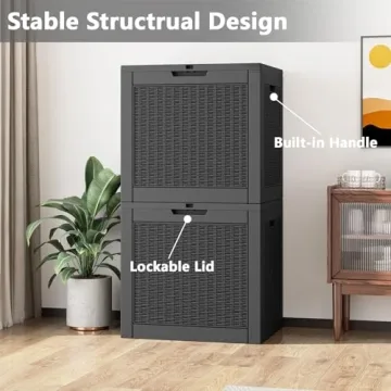 31 Gallon Resin Lockable Outdoor Storage Box