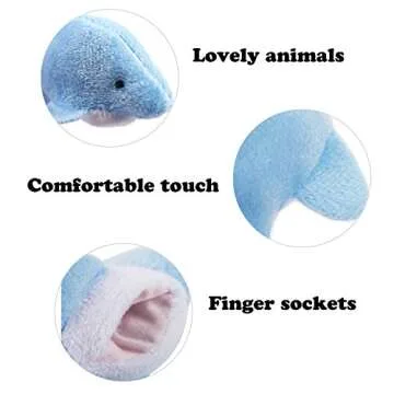 Oiuros 20pcs Cartoon Animal Finger Puppets for Kids