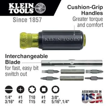 Klein Tools 80027 Screwdriver Set - 2-Piece 11-in-1 & 6-in-1
