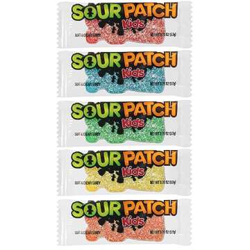 SOUR PATCH KIDS Big Individually Wrapped Soft & Chewy Candy, Bulk Candy, 240 Count Box