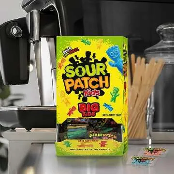 SOUR PATCH KIDS Big Soft Chewy Candy Individually Wrapped