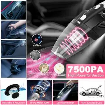 AUTODECO 39Pcs Car Cleaning Wash Kit Interior Detailing Cleaner Kit with High Power Handheld Vacuum,...