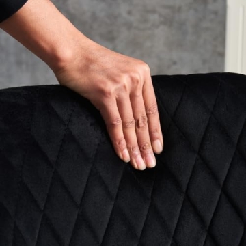 Modern Velvet Dining Chairs Set of 2 with Metal Legs