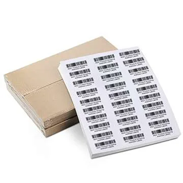 9527 Product 30 up 1 x 2-5/8 Sticker Labels Shipping Address Labels SKU Labels for Laser/Ink Jet Printer,100 Sheets,Total 3000 Labels