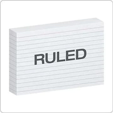 Oxford 4" x 6" Ruled White Index Cards – 100 Cards for Organizing and Note-Taking