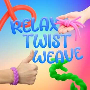 50 Pack Monkey Noodles - Fidget Stretchy Sensory Toys for Kids and Toddlers - Autism Sensory Products - Stretchy String - Party Favors for Kids - Treasure Box Toys for Classroom Easter Toys