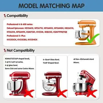 6 Quart Flex Edge Beater for Kitchenaid Bowl-Lift Stand Mixers, Kitchenaid Paddle Attachment with Both-Sides Flexible Silicone Edges Bowl Scraper, And Mixer Slider Mat for Kitchenaid 6 Qt Mixer