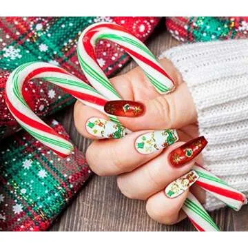 PrettyDiva 3D Christmas Nail Stickers for Festive Art
