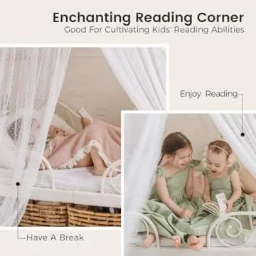 Tiny Land Kids Tent with Star Lights, Large Indoor Playhouse Tent, 53" x 36" Play Tent for Girls and Boys, Use for Reading Nook, Playroom, Sleepover Tent