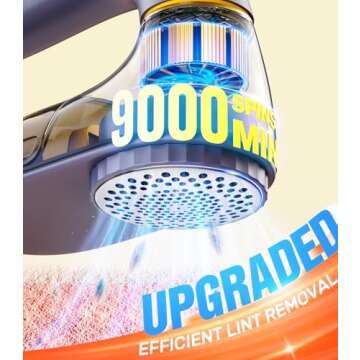 POPCHOSE Fabric Shaver - 6-Leaf Lint Remover with USB Rechargeable Design