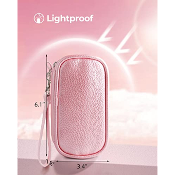 AMOOS Cute Pill Organizer 2 Times a Day, PU Leather Pill Case for Women, Portable Weekly Pill Box for Purse with Storage Bag to Hold Vitamins, Medications, Fish Oils, Supplements (Pink)