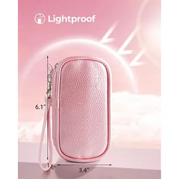 AMOOS Cute Pill Organizer 2 Times a Day, PU Leather Pill Case for Women, Portable Weekly Pill Box for Purse with Storage Bag to Hold Vitamins, Medications, Fish Oils, Supplements (Pink)