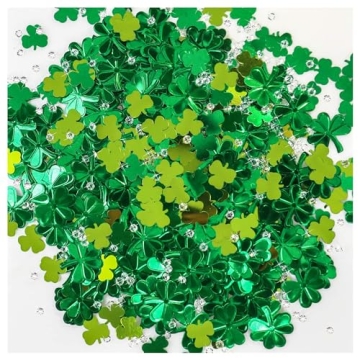 Leesgel 740pcs Shamrock Confetti for Festive Decor