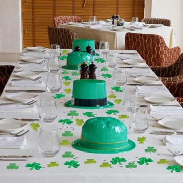 Leesgel 740pcs Shamrock Confetti for Festive Decor