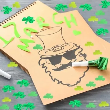 Leesgel 740pcs Shamrock Confetti for Festive Decor