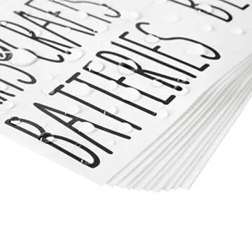 Stylish 8 Pack Metal Basket Labels with Clip Holders