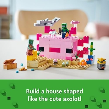 LEGO Minecraft The Axolotl House 21247 Building Toy Set