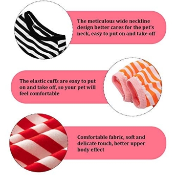 6 Colorful Striped T-Shirts for Small Dogs Available