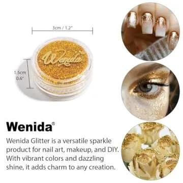 Glitter Wenida 12 Color Holographic Cosmetic & Craft Glitter