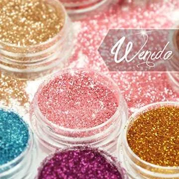 Glitter Wenida 12 Color Holographic Cosmetic & Craft Glitter