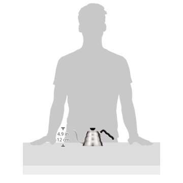 Hario V60 "Buono" Gooseneck Drip Kettle, 1000ml, Silver